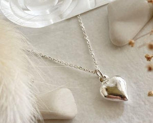 'Adore' Tiny Heart Necklace - Sterling Silver