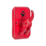red cast iron dog leash hook, dog wall hook