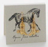 Gold Cowboy Boot Natural History Earrings