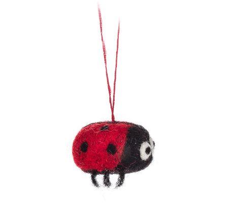 Mini Felt Ladybug Ornament