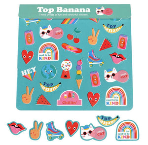 Top Banana Stickers 3 Sheet Set 