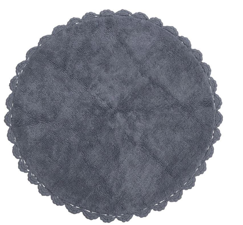 grey tufted round rug, bath mat, bedroom rug