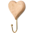 Wooden & Gold Heart Hook