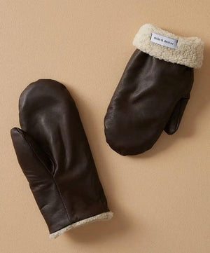 Brown Leather Mitts - Medium/Large Size