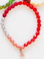 Red Colorblock Bead Bracelet