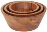 Teak Wood Pinch Bowl Set