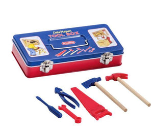 The Tin Tool Box with Tools Toy Set is a great gift for any little one that enjoys work along side their parents.