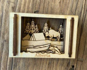Alberta Camping Matchbox Scene Decor