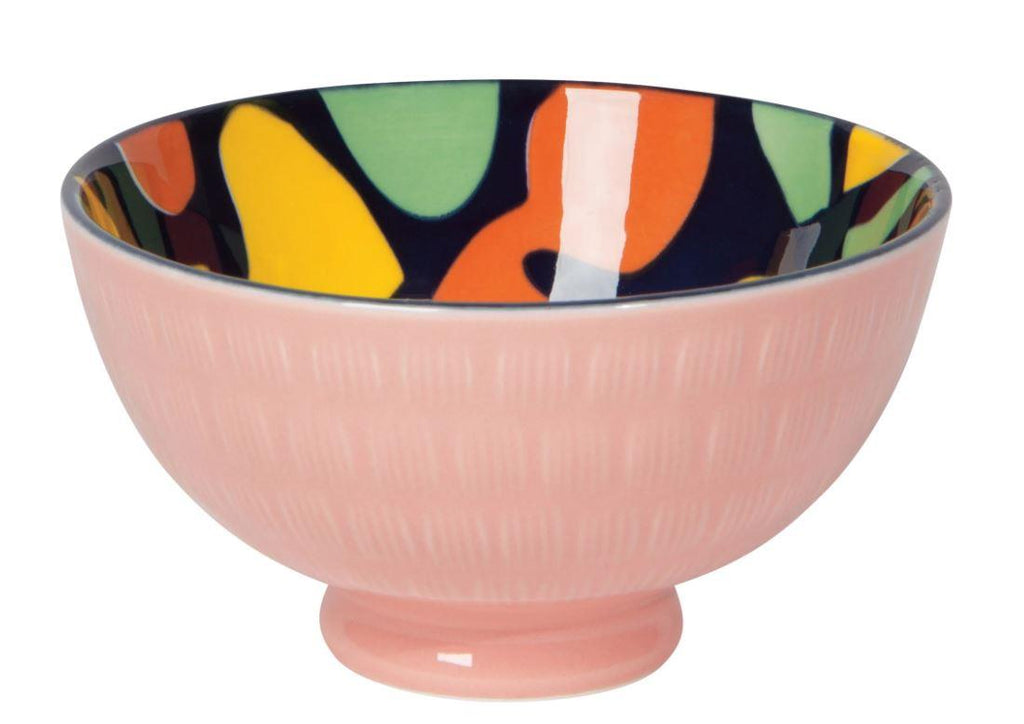 The Doodle Stamped Bowl will bring colour to the table with oodles of shapes and colours! The perfect way to add a unique pop of colour to your kitchen. 22 oz capactity. Dishwasher and microwave safe. 