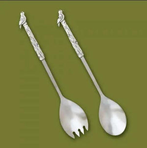 salad servers with birds