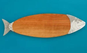 handmade in canada, wooden salmon serving board
